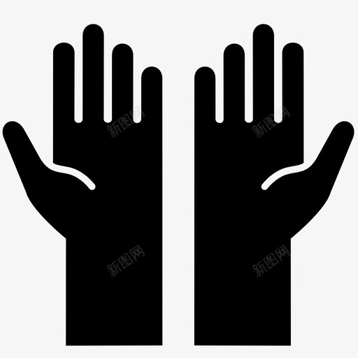 手套化学品皮手套图标svg_新图网 https://ixintu.com 化学品 安全 手套 橡胶 防护
