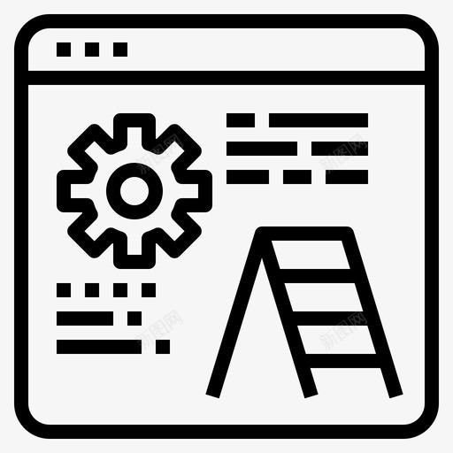 开发网站类型4线性图标svg_新图网 https://ixintu.com 开发 类型 线性 网站