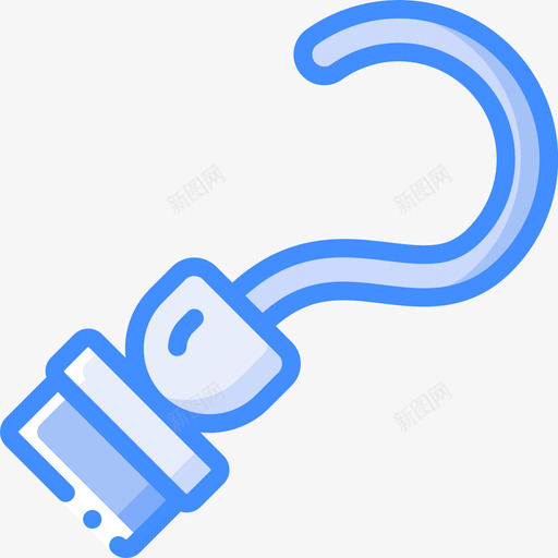 钩子假肢蓝色图标svg_新图网 https://ixintu.com 假肢 蓝色 钩子