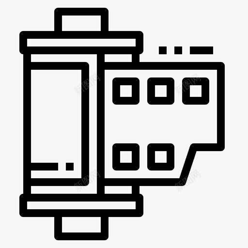 胶卷复古14线性图标svg_新图网 https://ixintu.com 复古 线性 胶卷