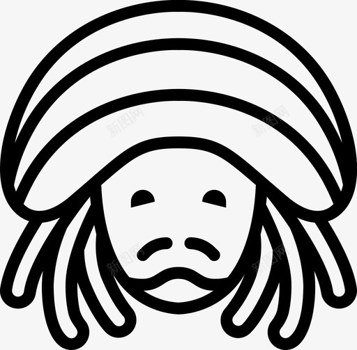 雷鬼流行文化3直系图标svg_新图网 https://ixintu.com 流行文化 直系 雷鬼