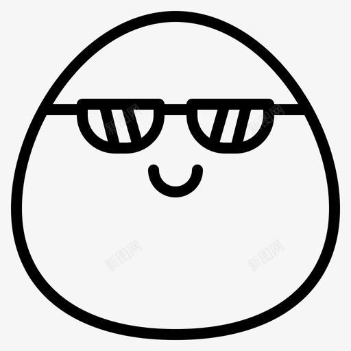 酷表情37轮廓图标svg_新图网 https://ixintu.com 表情 轮廓