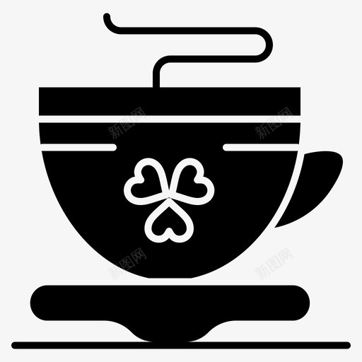 茶咖啡杯子图标svg_新图网 https://ixintu.com 咖啡 字形 杯子 爱尔兰 独立日