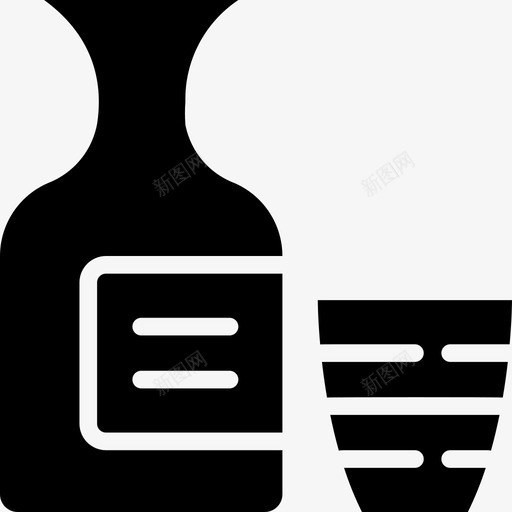 清酒东方食物1填充图标svg_新图网 https://ixintu.com 东方 东方食物 填充 清酒 食物