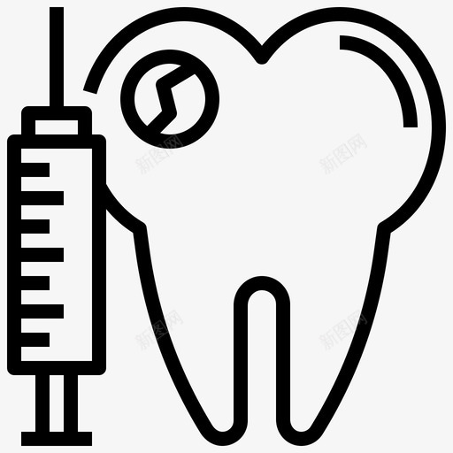 麻醉牙科牙医图标svg_新图网 https://ixintu.com 护理 牙医 牙科 牙齿 麻醉