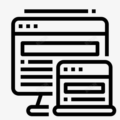 响应式网站seo115线性图标svg_新图网 https://ixintu.com seo 响应 线性 网站