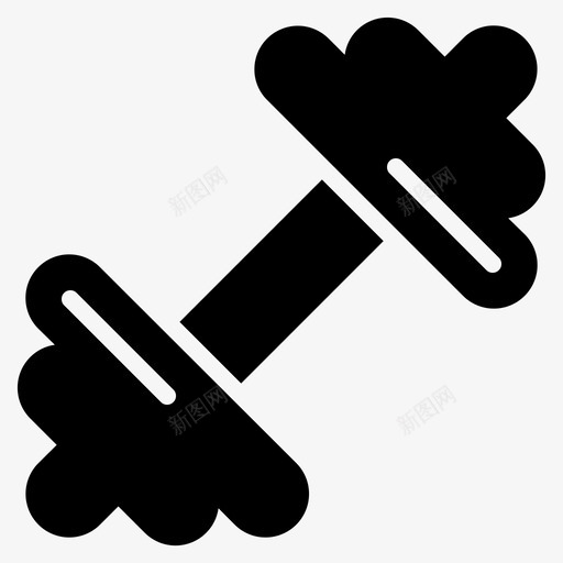哑铃装备健身图标svg_新图网 https://ixintu.com glyphsolid 健身 哑铃 装备 运动 运动装