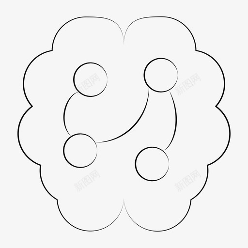 思考智能逻辑图标svg_新图网 https://ixintu.com 学习 思考 手绘 智能 机器 逻辑