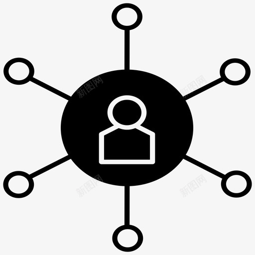 团队追随者网络图标svg_新图网 https://ixintu.com 个人资料 团队 网络 追随者