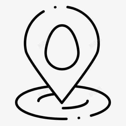 位置复活节地图图标svg_新图网 https://ixintu.com 东正 位置 图钉 地图 复活节 正则 点线
