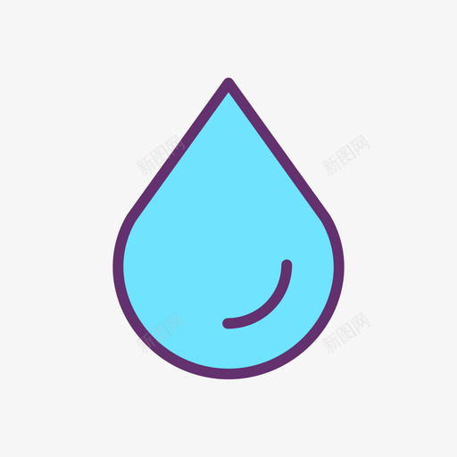水滴水11线性颜色图标svg_新图网 https://ixintu.com 水滴 滴水 线性 颜色