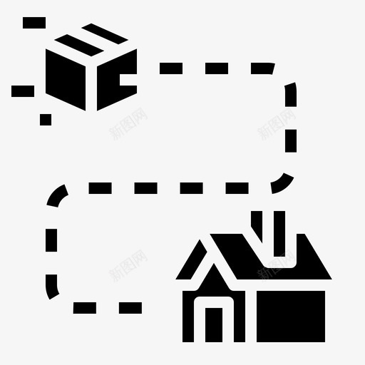 送货上门运输物流可靠图标svg_新图网 https://ixintu.com 可靠 物流 运输 送货上门