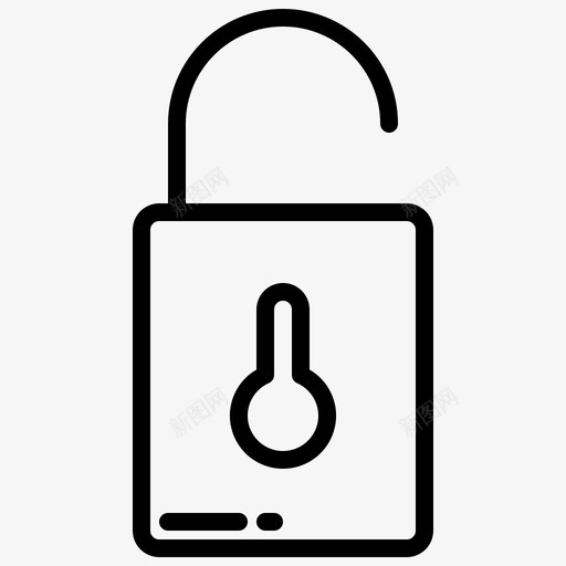 锁杂项元件3线性图标svg_新图网 https://ixintu.com 元件 杂项 线性