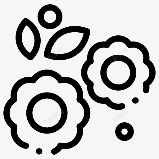 鲜花复活节大自然图标svg_新图网 https://ixintu.com 复活节 大自然 季节 季节性 性的 春天 粗体 虚线 鲜花