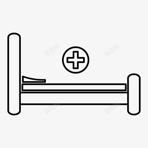 病床健康医院图标svg_新图网 https://ixintu.com 休息 健康 医院 病床 药品
