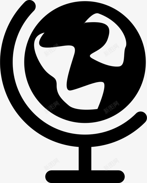 地球全球地图图标svg_新图网 https://ixintu.com 全球 办公 地图 地球 工作 星球