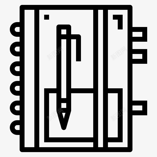 笔记本议程书签图标svg_新图网 https://ixintu.com 业务 书签 文件 文档 笔记本 议程