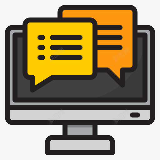 信息计算机应用4线颜色图标svg_新图网 https://ixintu.com 信息 应用 计算机 颜色