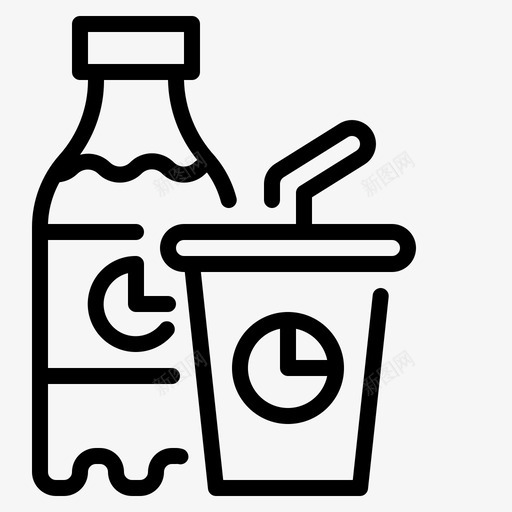 苏打水生日派对9直系图标svg_新图网 https://ixintu.com 派对 生日 直系 苏打水