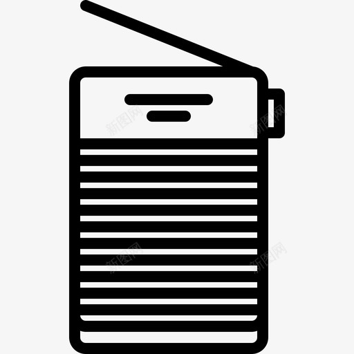 收音机旧设备线性图标svg_新图网 https://ixintu.com 收音机 线性 设备