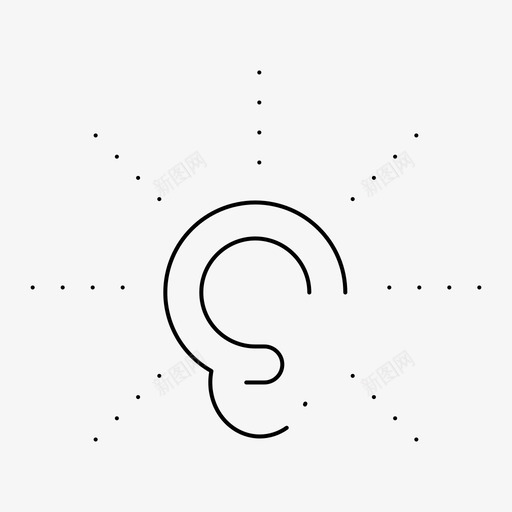 耳边意识生活和性格特征细细的虚线图标svg_新图网 https://ixintu.com 性格 意识 特征 生活 细细的 耳边 虚线