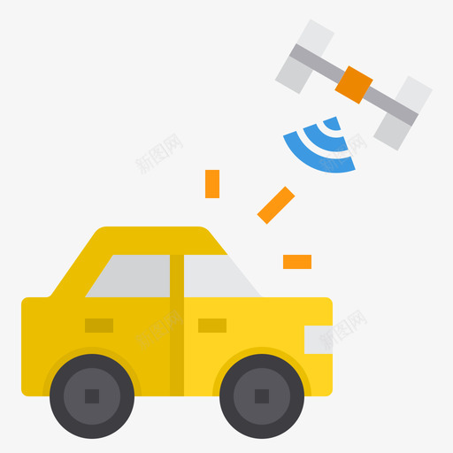 Gps汽车9平面图标svg_新图网 https://ixintu.com Gps 平面 汽车