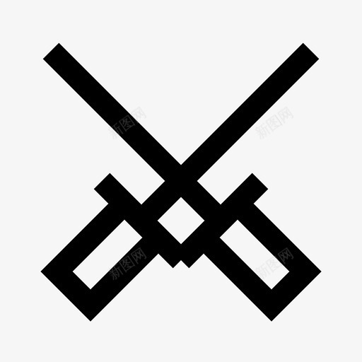 金属箔围栏3线性图标svg_新图网 https://ixintu.com 围栏 线性 金属