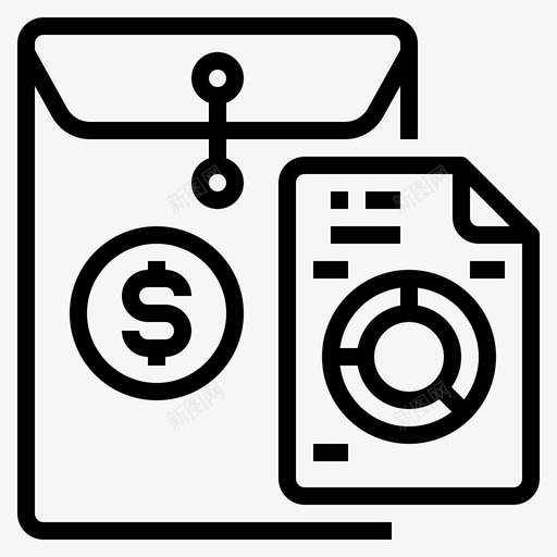 信封商业策略43线性图标svg_新图网 https://ixintu.com 信封 商业 策略 线性
