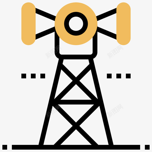 电信通信170黄影图标svg_新图网 https://ixintu.com 电信 通信 黄影