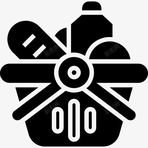 食物篮烧烤野餐图标svg_新图网 https://ixintu.com 图标 填充 烧烤 购物 采购 野餐 食物
