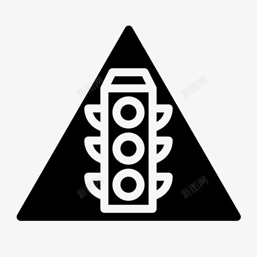 红绿灯公路行程1实心图标svg_新图网 https://ixintu.com 公路 实心 红绿灯 行程