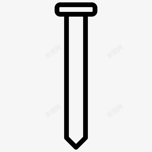 钉子建筑锤子图标svg_新图网 https://ixintu.com 工具 建筑 钉子 锤子