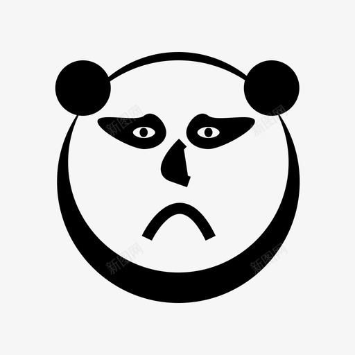 悲伤动物表情符号图标svg_新图网 https://ixintu.com 动物 悲伤 收藏 熊猫 符号 表情