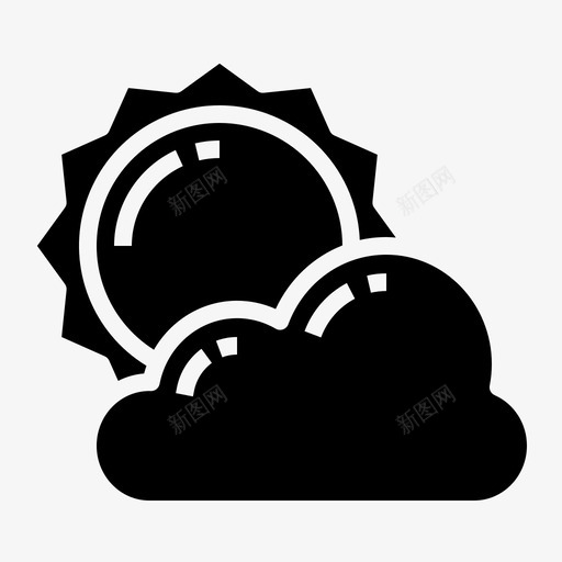 多云全球变暖12填充图标svg_新图网 https://ixintu.com 全球 变暖 填充 多云