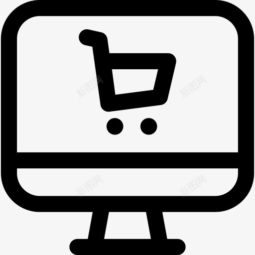计算机电子商务185线性图标svg_新图网 https://ixintu.com 电子商务 线性 计算机