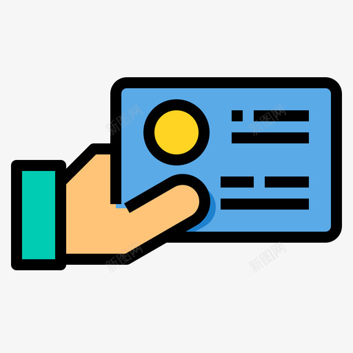 名片公司6线颜色图标svg_新图网 https://ixintu.com 公司 名片 颜色