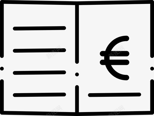 护照书籍文件图标svg_新图网 https://ixintu.com 书籍 护照 文件 欧元