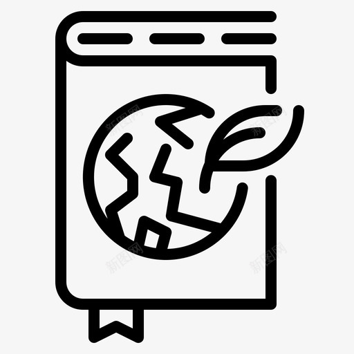 笔记本生态环境4线性图标svg_新图网 https://ixintu.com 生态环境 笔记本 线性