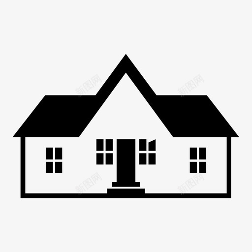 家建筑物家庭图标svg_新图网 https://ixintu.com 地方 家庭 建筑物 房子 简陋