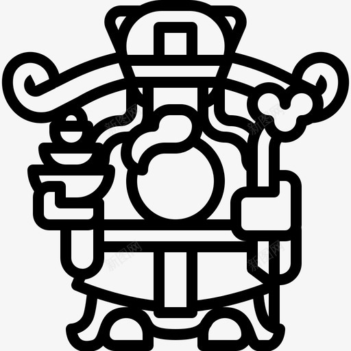 幸运神中国宗教图标svg_新图网 https://ixintu.com 中国 传统 宗教 幸运
