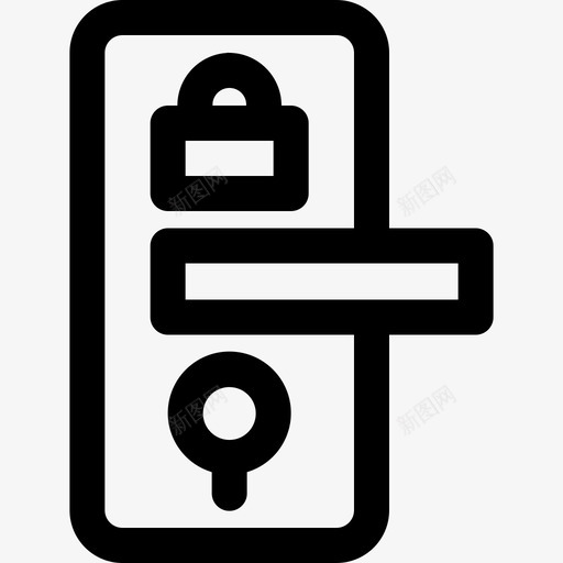 钥匙锁门家图标svg_新图网 https://ixintu.com 房子 智能 智能家居 钥匙