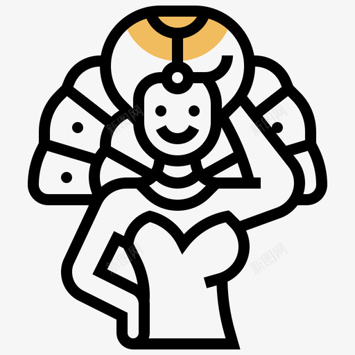 舞蹈演员马戏团元素6黄影图标svg_新图网 https://ixintu.com 元素 舞蹈演员 马戏团 黄影