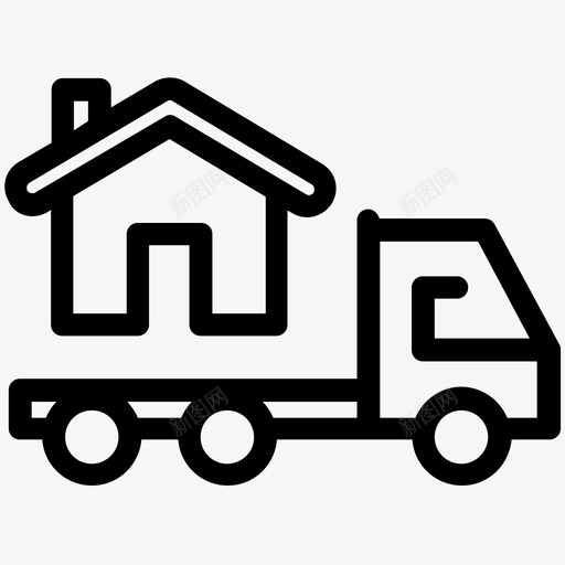 搬迁住房物流图标svg_新图网 https://ixintu.com 住房 卡车 房地产 搬家 搬迁 概述 物流