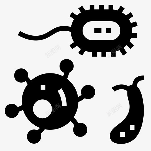 有机体细菌生物图标svg_新图网 https://ixintu.com 互动 寄生虫 怪物 有机体 生态 生物 细菌 雕文