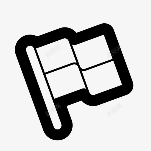 旗帜条纹挥舞图标svg_新图网 https://ixintu.com 挥舞 旗帜 条纹