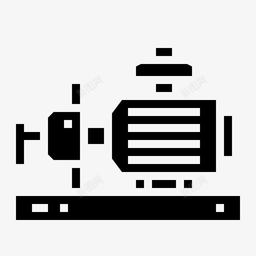泵工业机械图标svg_新图网 https://ixintu.com 实心 工业 机械 水管 管工