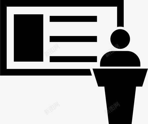 演示分析董事会图标svg_新图网 https://ixintu.com 人员 分析 教育 演示 统计 董事会