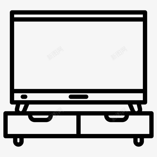 电视电视33线性图标svg_新图网 https://ixintu.com 电视 线性