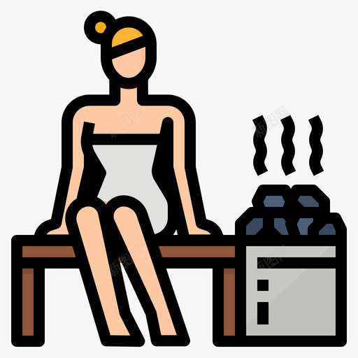 桑拿spa31线性颜色图标svg_新图网 https://ixintu.com spa 桑拿 线性 颜色