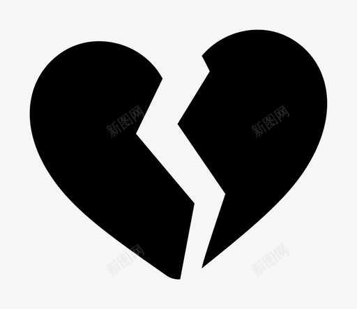 心碎分手死亡图标svg_新图网 https://ixintu.com 分手 心碎 死亡 生命